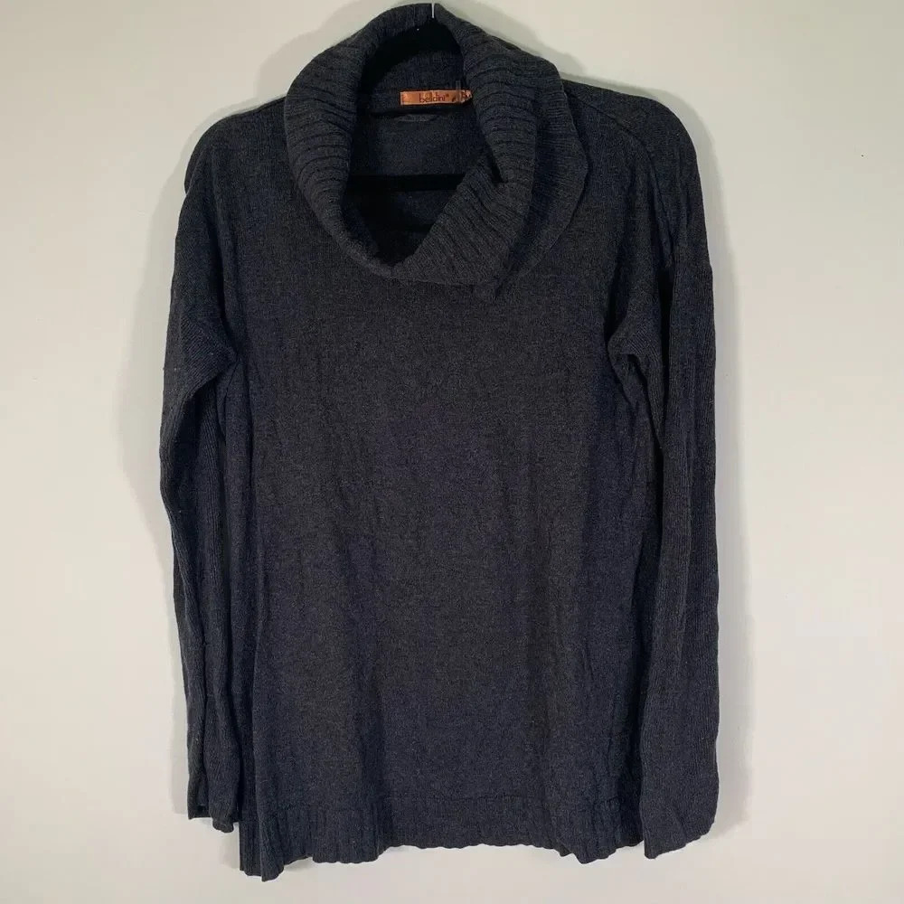 Belldini Sweater Women’s Medium Grey Cowl Neck Long Sleeve Pullover